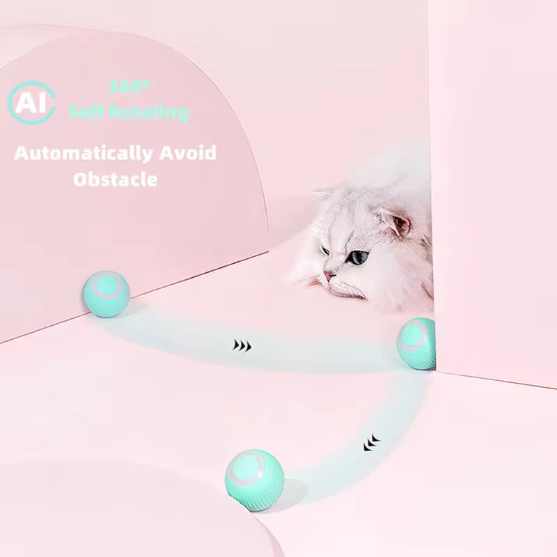  🎾 Smart Rolling Cat Ball – Automatic & Interactive! 🐱⚡